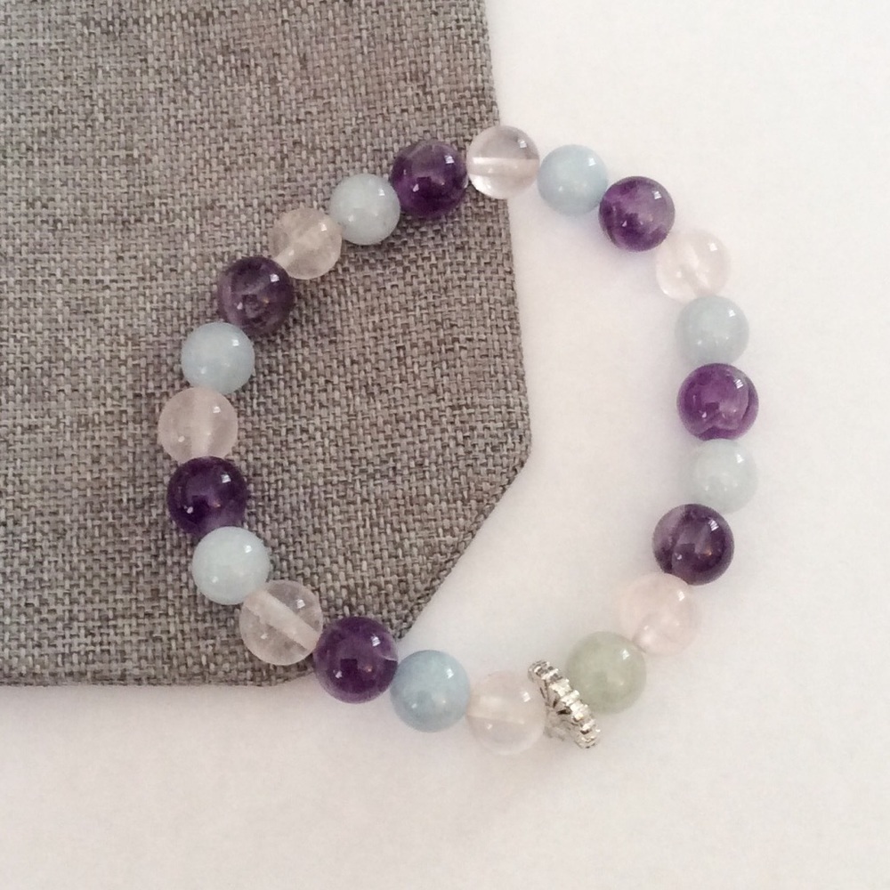 Glass Bead Stretch Bracelet
